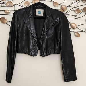 Vintage Tannery West Cropped Leather Jacket